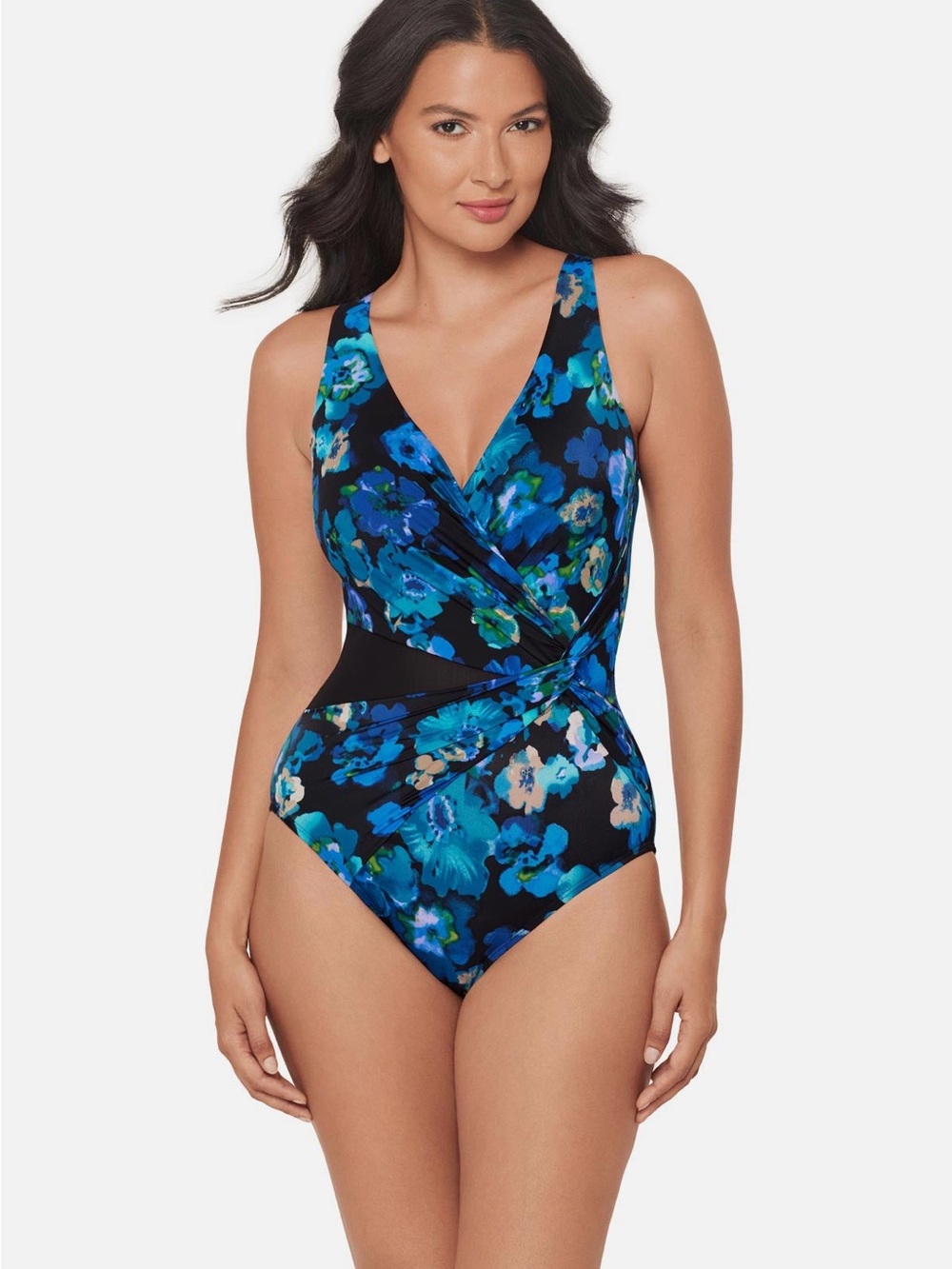 Miraclesuit Circe Secret Garden Floral Tummy Control One Piece Swimsuit 12 NWOT